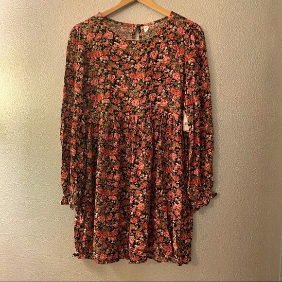 bp Dresses & Skirts - NORDSTROM BP feminine black rose floral loose fit dress NWOT women’s size small